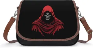 Grim Reaper Red Cloak Fashion Crossbody Bags Purses for Women Funny Printing Shoulder Handbags Bag