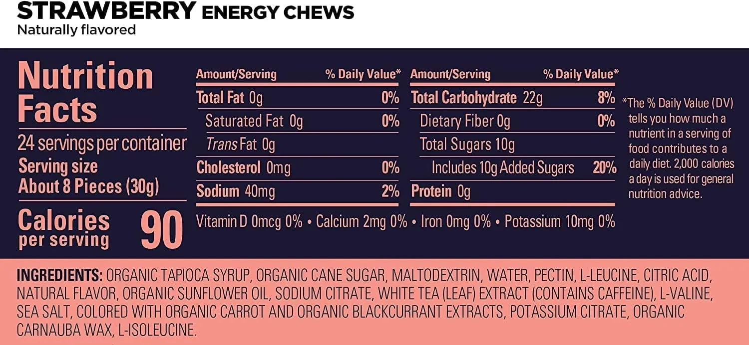 GU Energy Chews, Variety Pack Energy Gummies with Electrolytes, Vegan, Gluten-Free, Kosher, Caffeine/Caffeine-Free, and Dairy-Free On-The-Go Energy for Any Workout, 12 Bags (24 Servings Total)