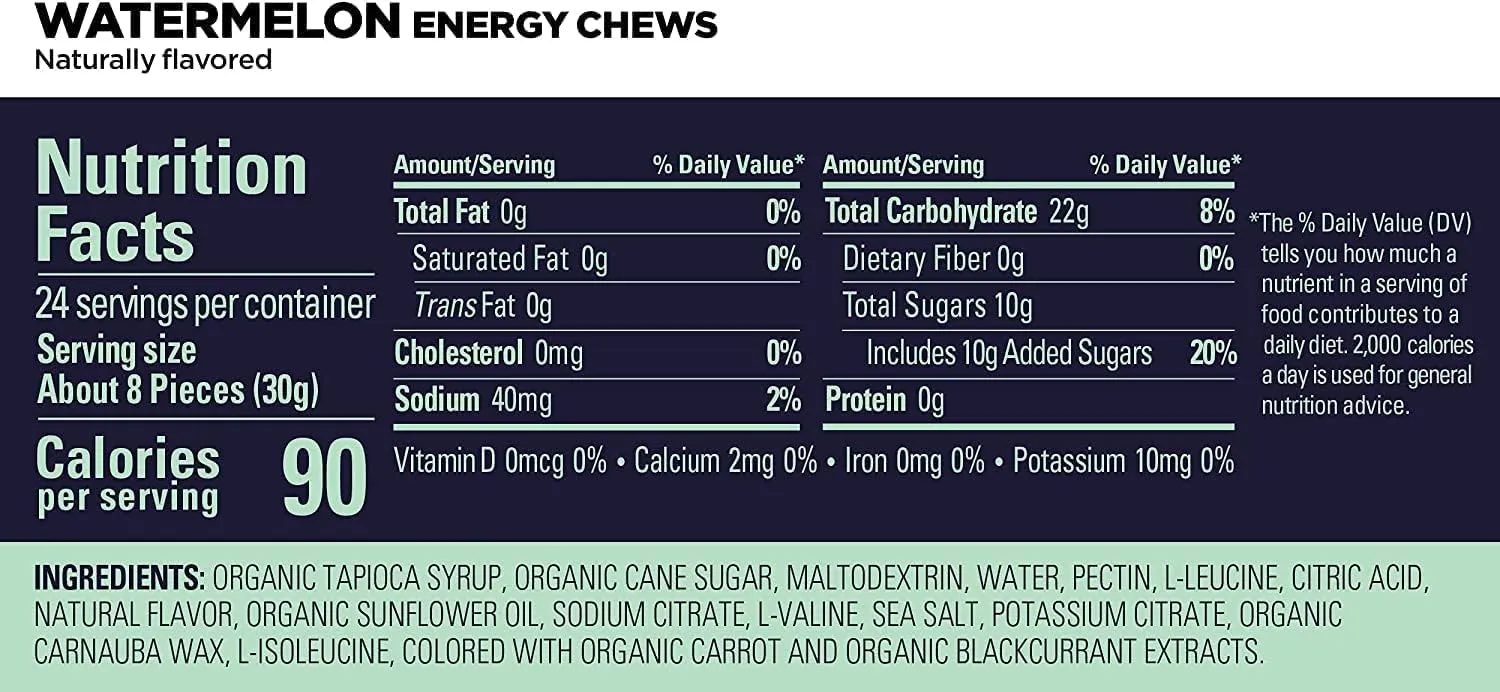 GU Energy Chews, Variety Pack Energy Gummies with Electrolytes, Vegan, Gluten-Free, Kosher, Caffeine/Caffeine-Free, and Dairy-Free On-The-Go Energy for Any Workout, 12 Bags (24 Servings Total)