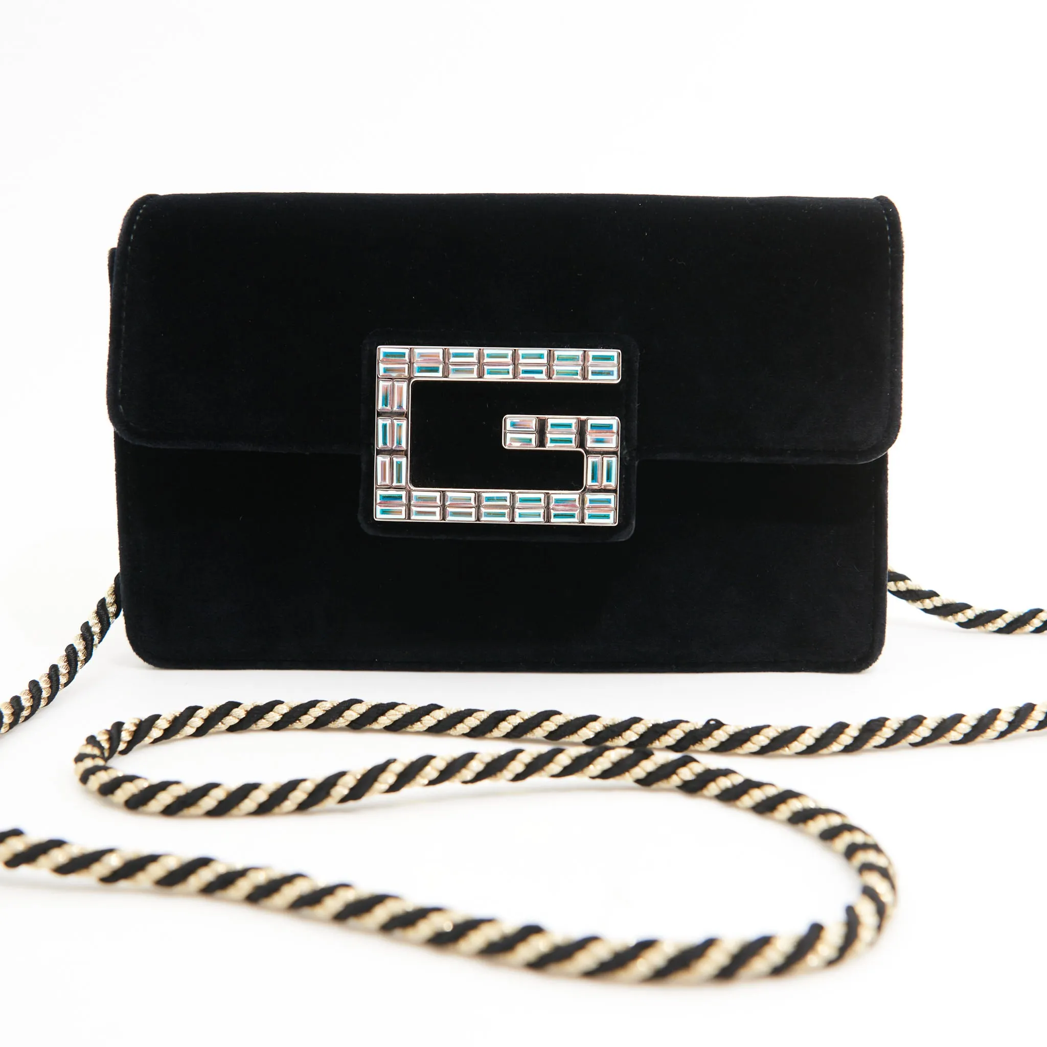 Gucci Velvet Dionysus Super Mini in Black GHW