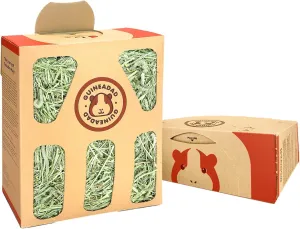 GuineaDad Orchard Hay Box – 3 Pack Guinea Pig Food – Cage-Mounted Feeding System – Timothy Hay for Guinea Pigs, Rabbits & Small Animals – 100% Recyclable & Biodegradable