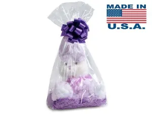Gusset Basket Size 1.2 MIL BOPP Cellophane Gift Bags Bags for Gift Packing 8  x 4 x 18  Inch