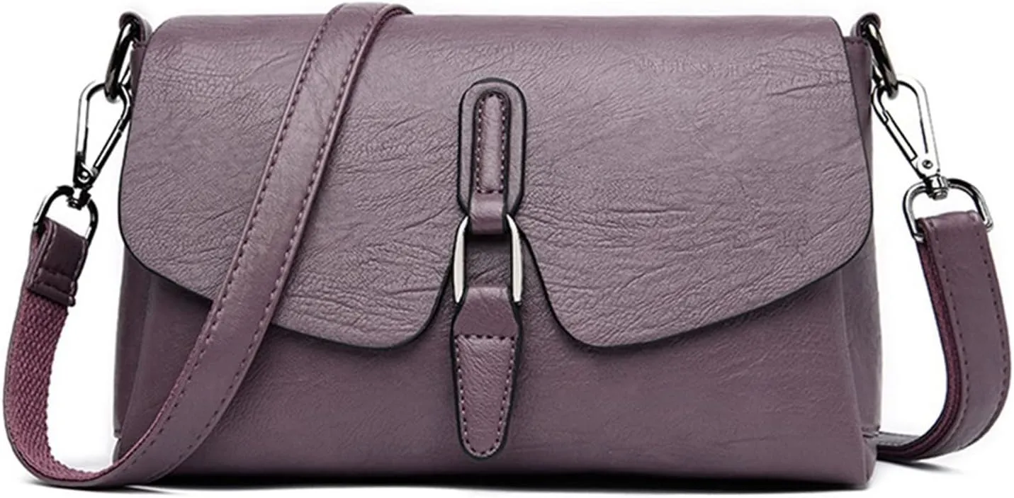 Handbags Shoulder Bags Wallets & Handbags Leather Shoulder Crossbody Bags, Women's Crossbody Bags (Taro Purple)