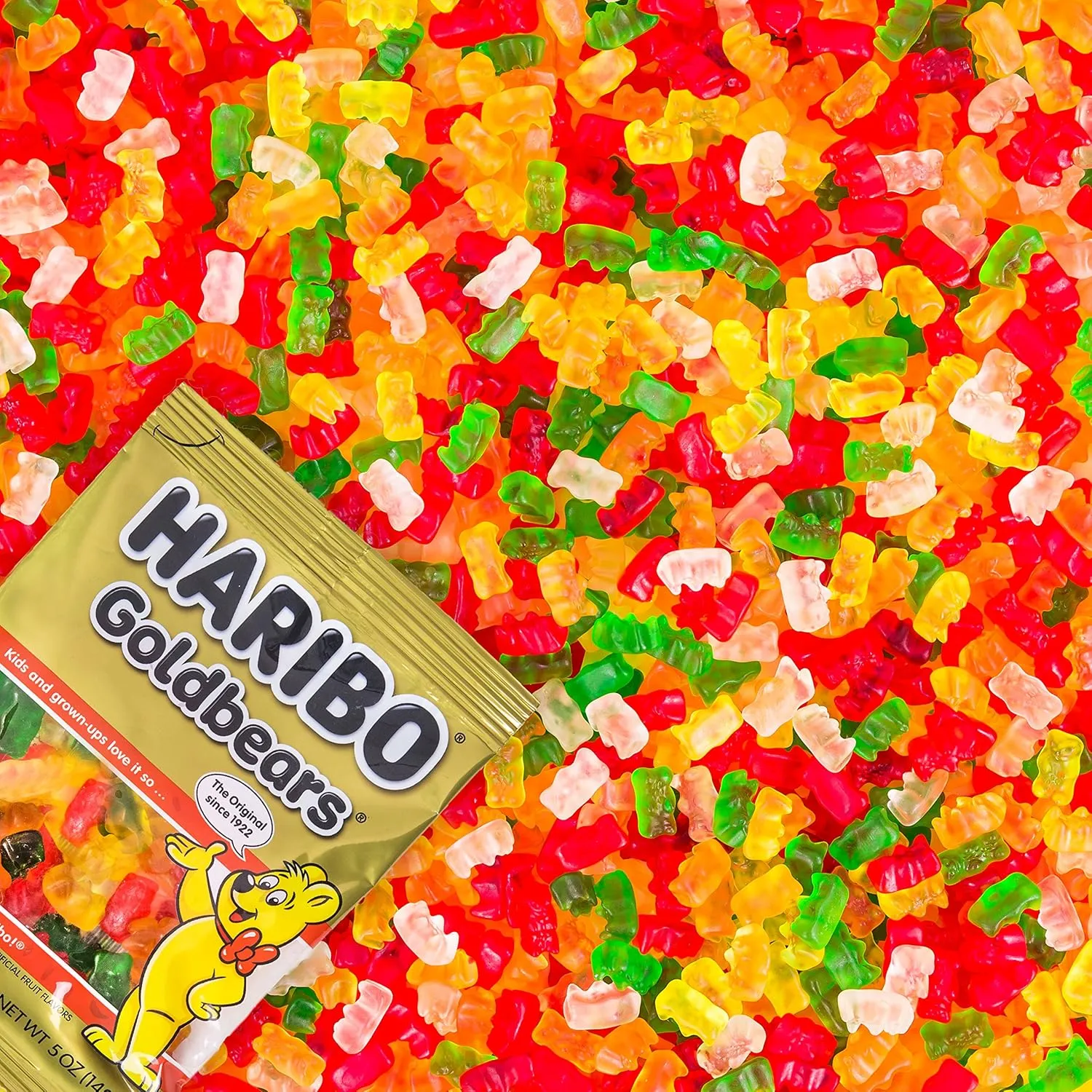 HARIBO Goldbears, Gummi Candy, 5 oz Bags (12 Packs) Assorted Flavors