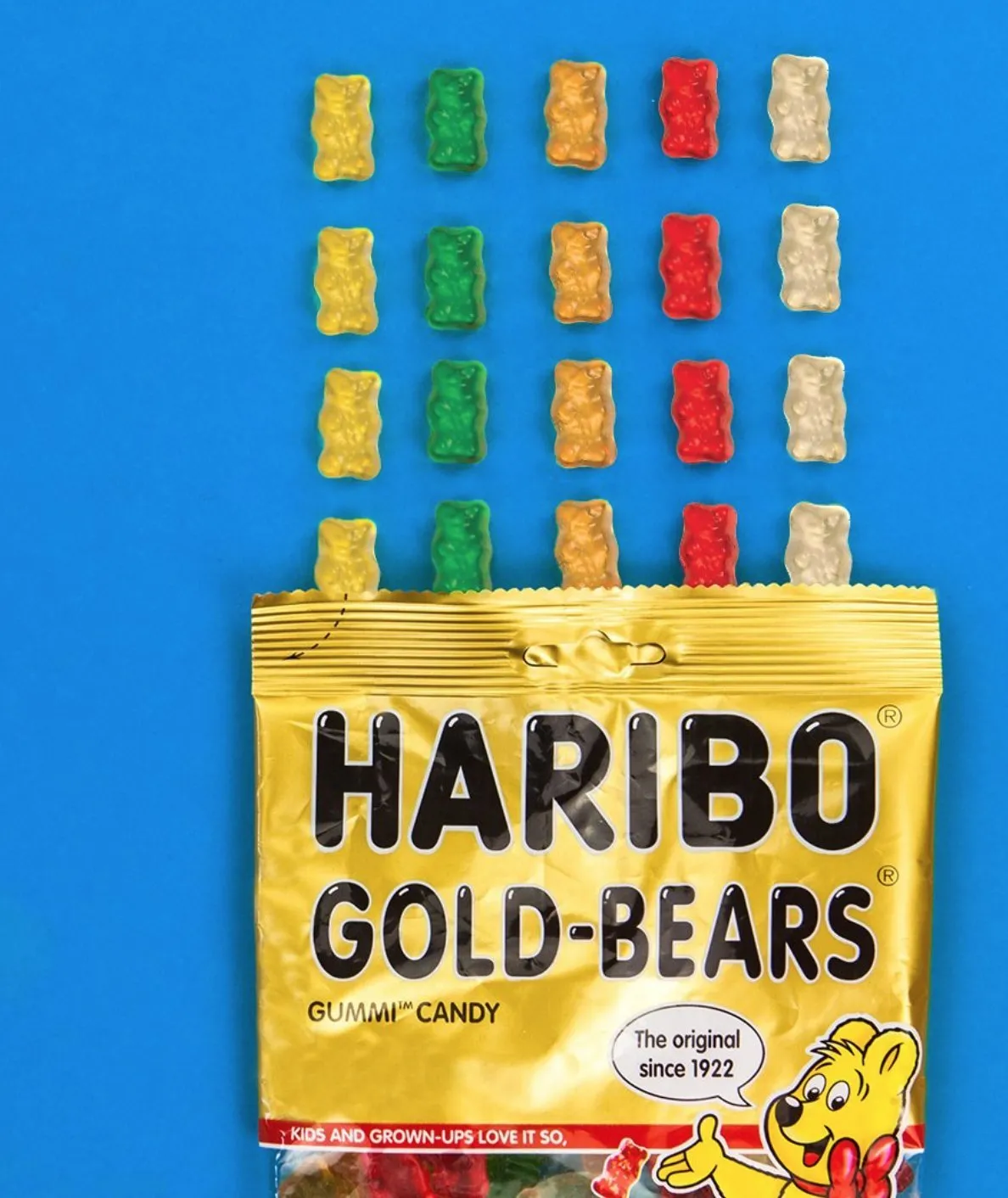 HARIBO Goldbears, Gummi Candy, 5 oz Bags (12 Packs) Assorted Flavors