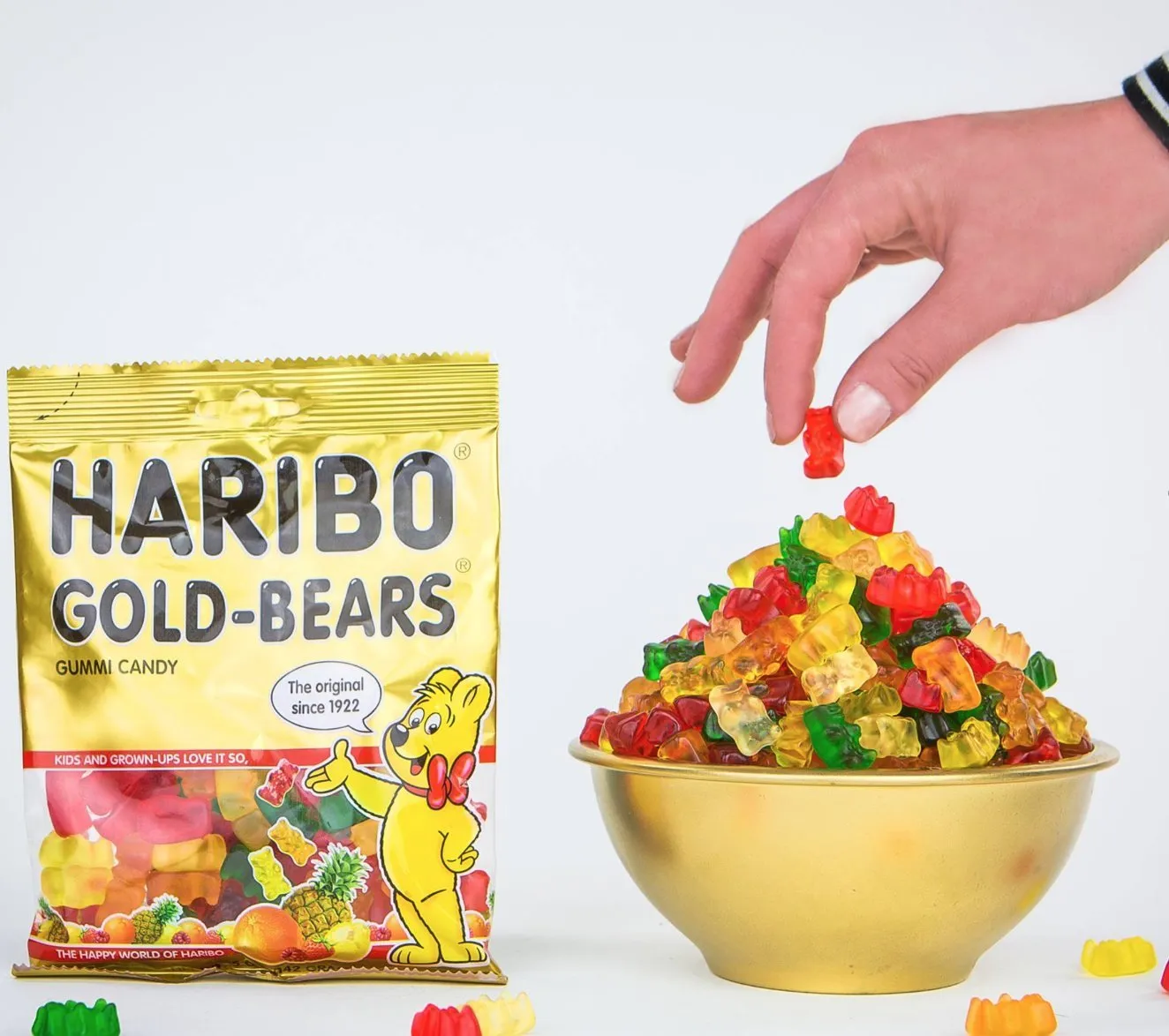 HARIBO Goldbears, Gummi Candy, 5 oz Bags (12 Packs) Assorted Flavors