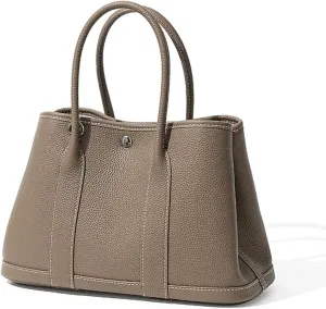 Head Layer Cowhide Garden Bag, Commuting High-Capacity Leather Tote Bag