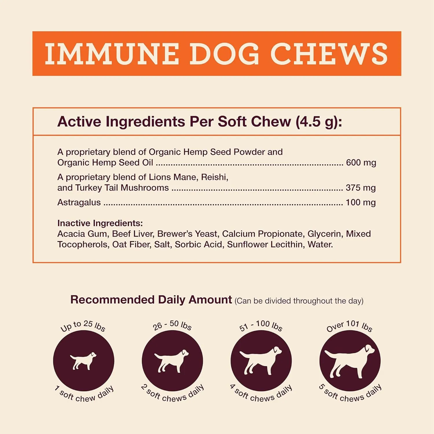 Hemp Well Immune   Allergy Support Dog Soft Chews with Functional Mushrooms and Hemp - 60 Count, Dog Allergy Relief, Itch Relief for Dogs - Dog Vitamins and Supplements for Digestive and Skin Support