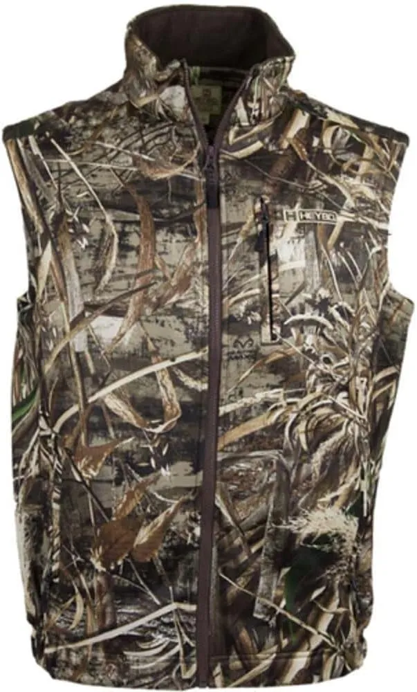 Heybo Outdoors Hunting Fishing Camping DELTA Vest Poly-Fleece Outer Shell Full Zip Inner Pocket Elastic Waist Hunting Vest