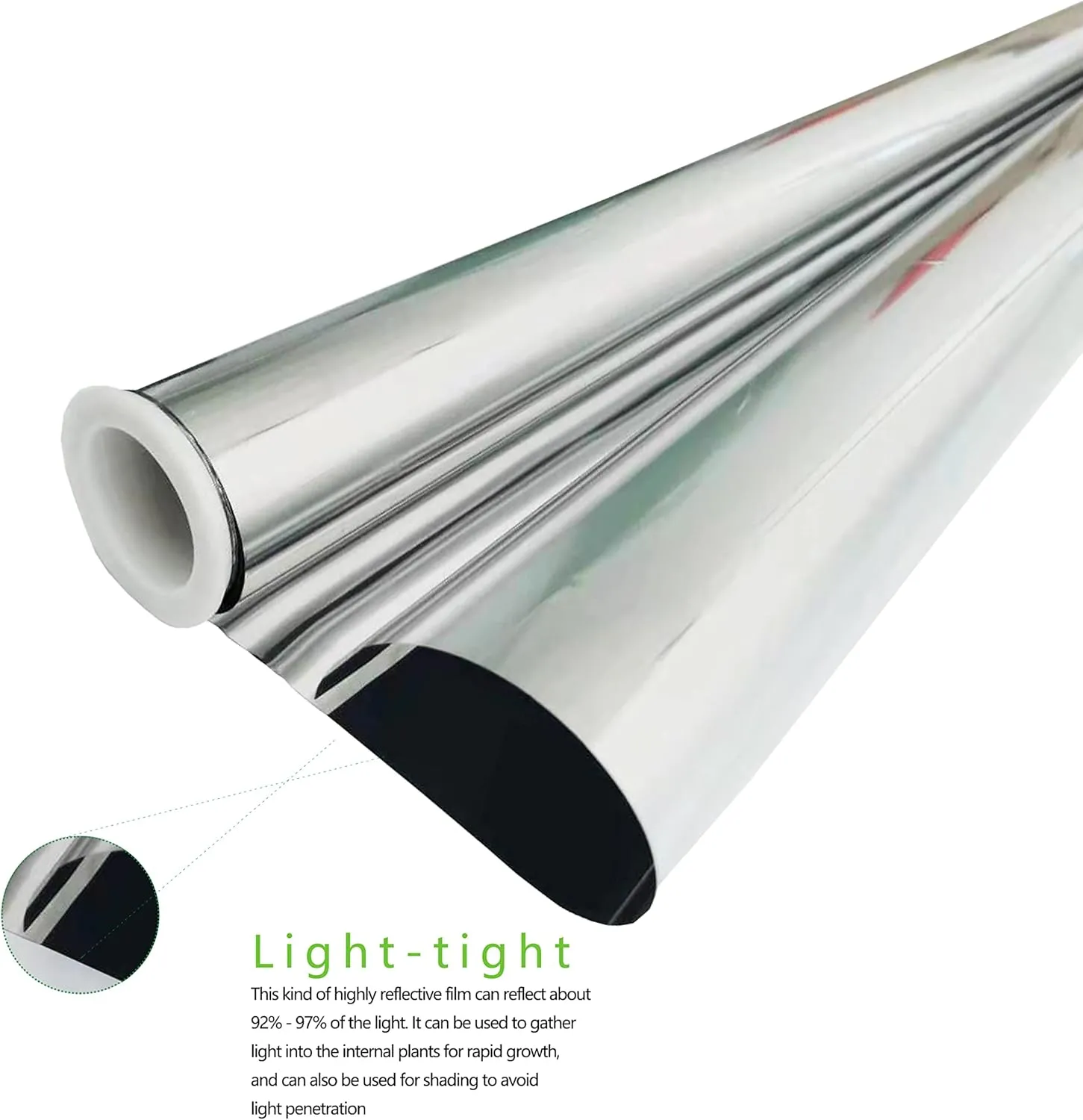 HFS(R Highly Reflective Mylar Film Roll 2 Mil PET Aluminum Coated for Horticulture, Grow Rooms 4FT x 25FT
