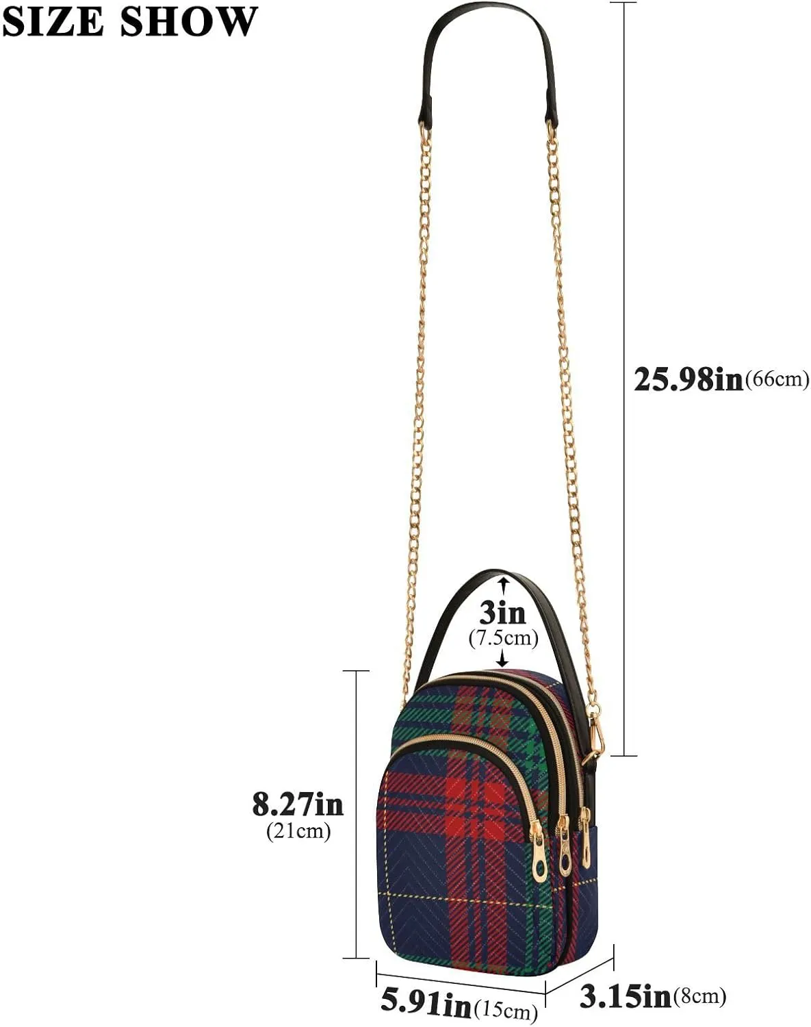 Holiday Festive Cell Phone Purse Crossbody Handbag Durable Shoulder Bag Travel Pouch