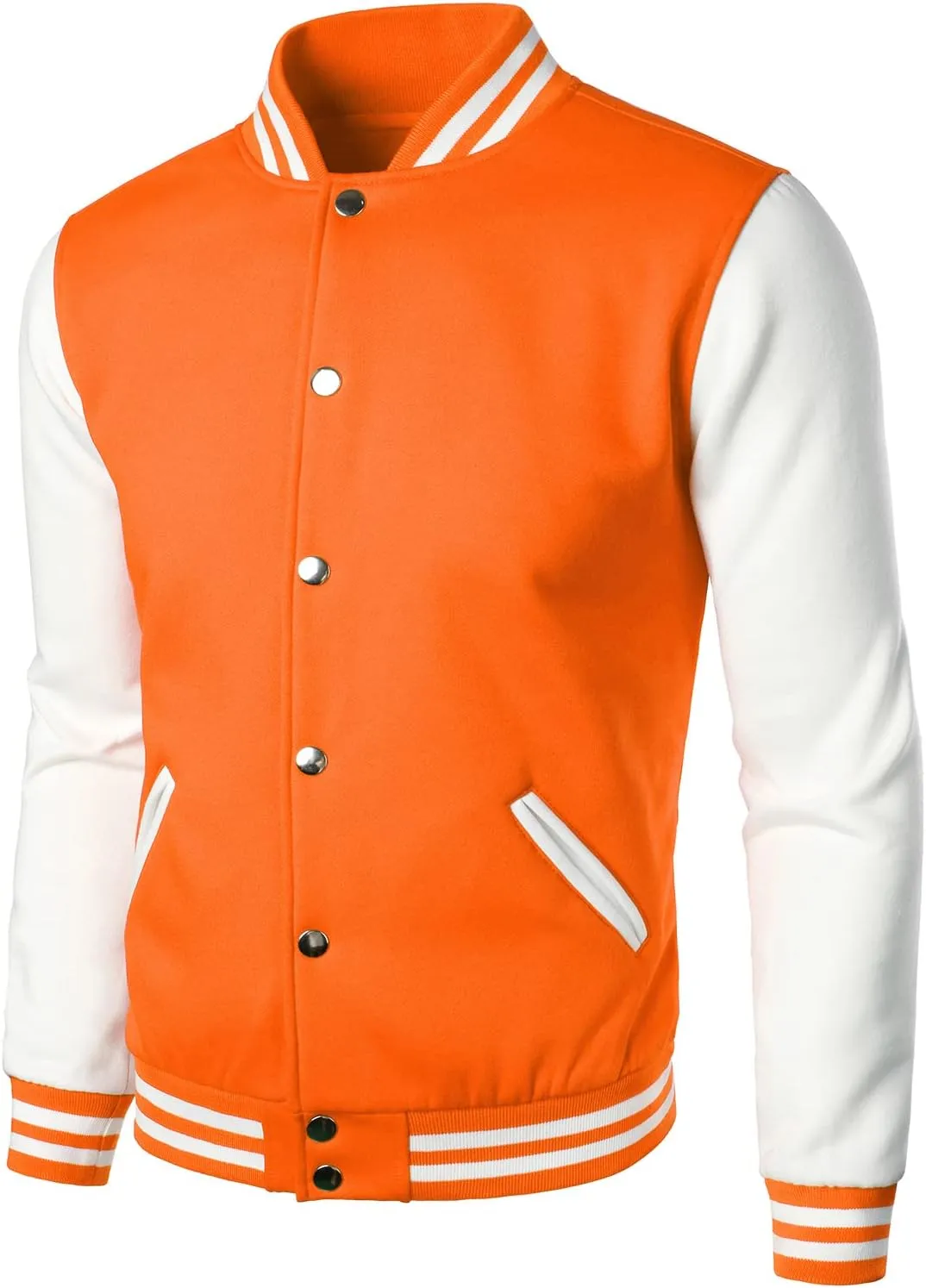 HOOD CREW Man’s Varsity Baseball Jacket Cotton Blend Letterman Jackets