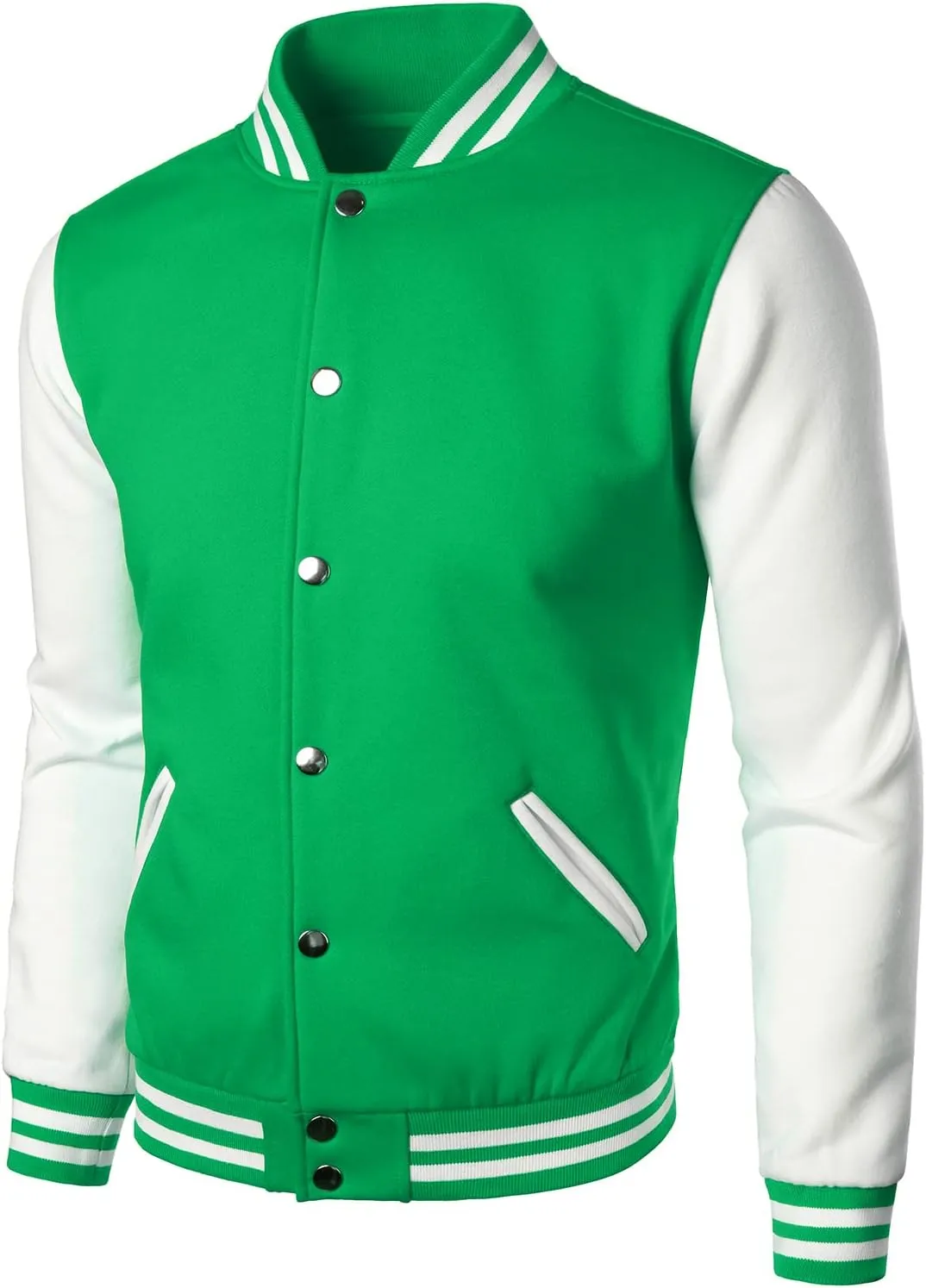 HOOD CREW Man’s Varsity Baseball Jacket Cotton Blend Letterman Jackets