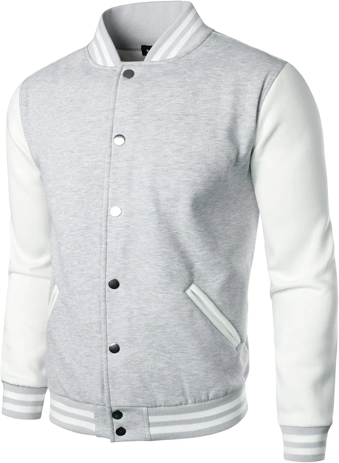 HOOD CREW Man’s Varsity Baseball Jacket Cotton Blend Letterman Jackets