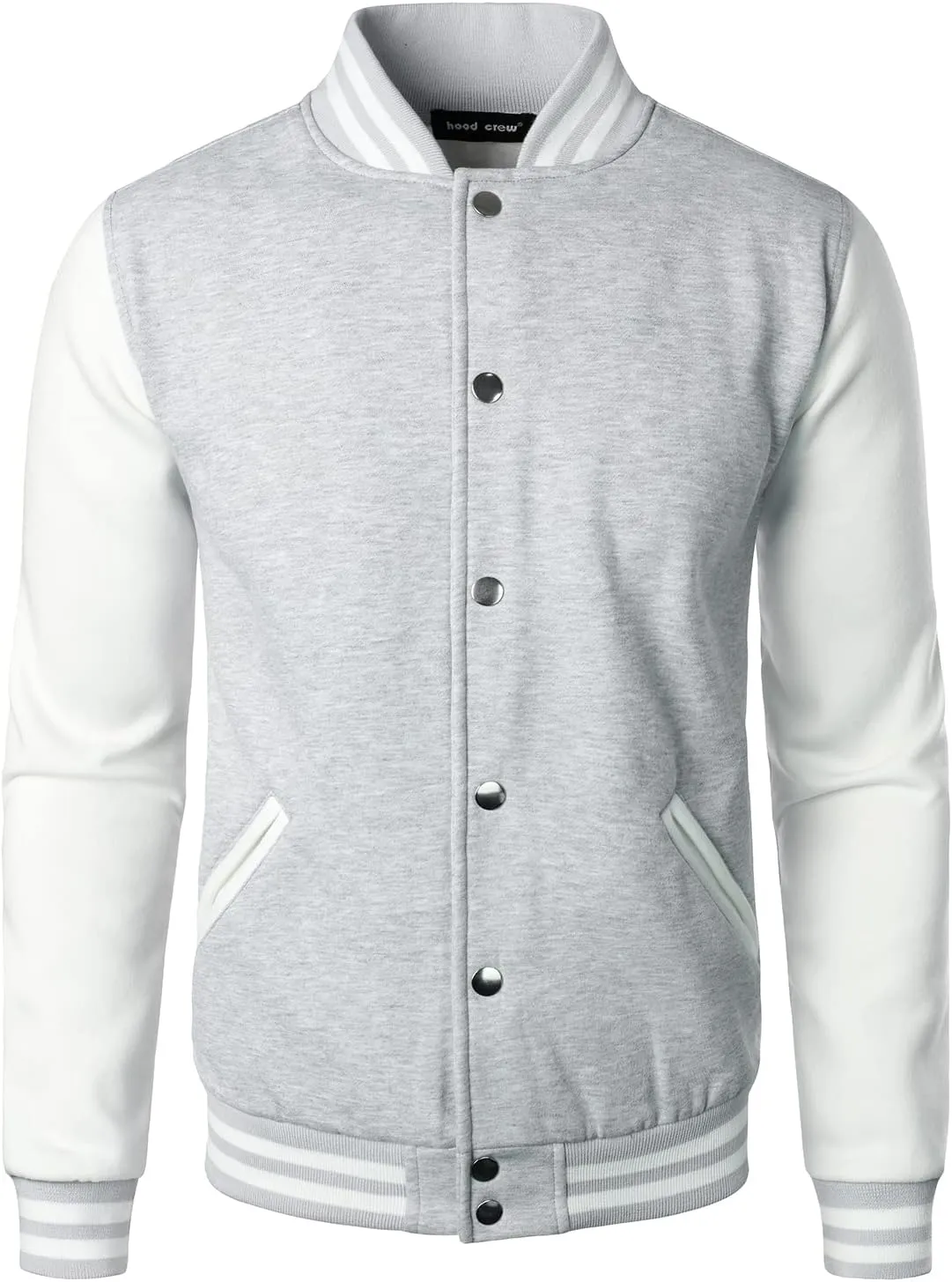 HOOD CREW Man’s Varsity Baseball Jacket Cotton Blend Letterman Jackets
