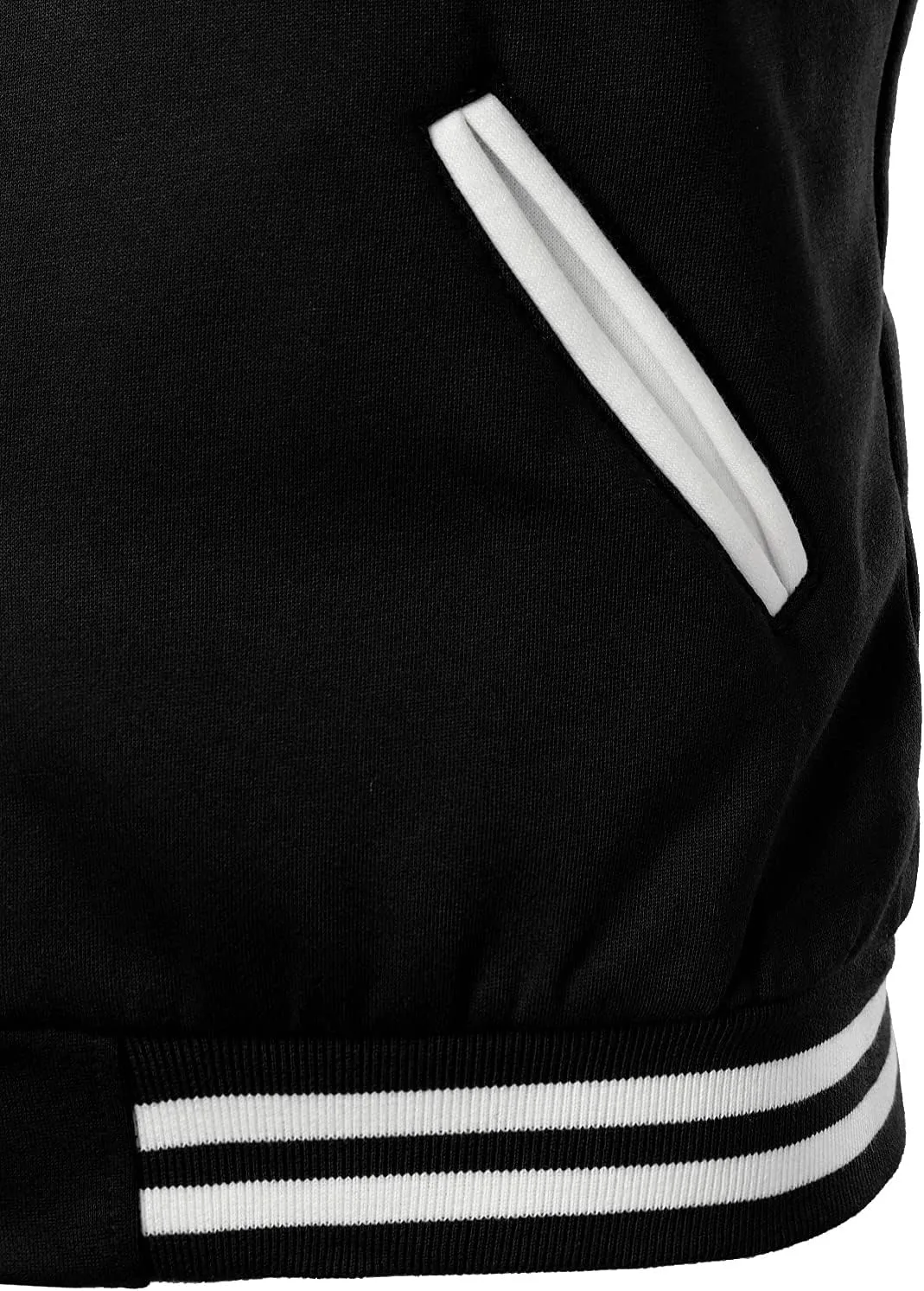 HOOD CREW Man’s Varsity Baseball Jacket Cotton Blend Letterman Jackets