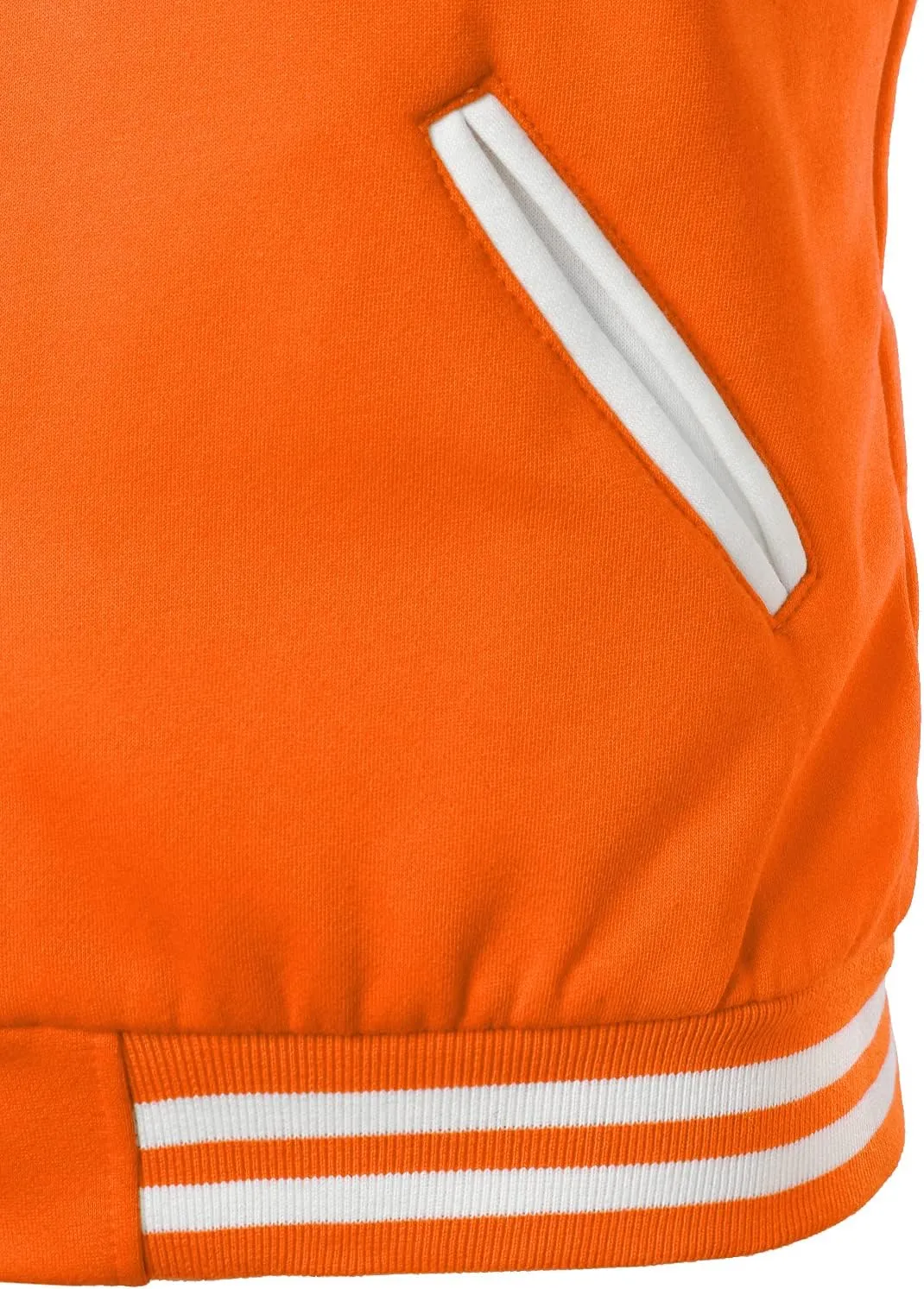 HOOD CREW Man’s Varsity Baseball Jacket Cotton Blend Letterman Jackets