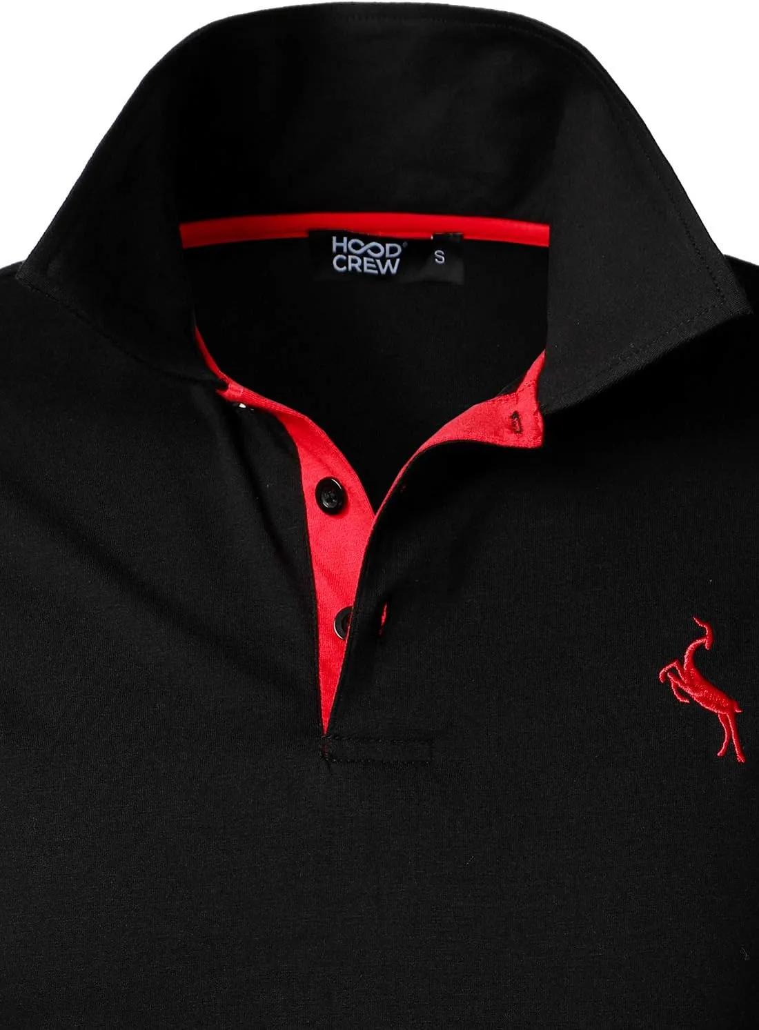 HOOD CREW Men’s Classic Polo Shirt Short Sleeve Shirts Lightweight Casual Tops