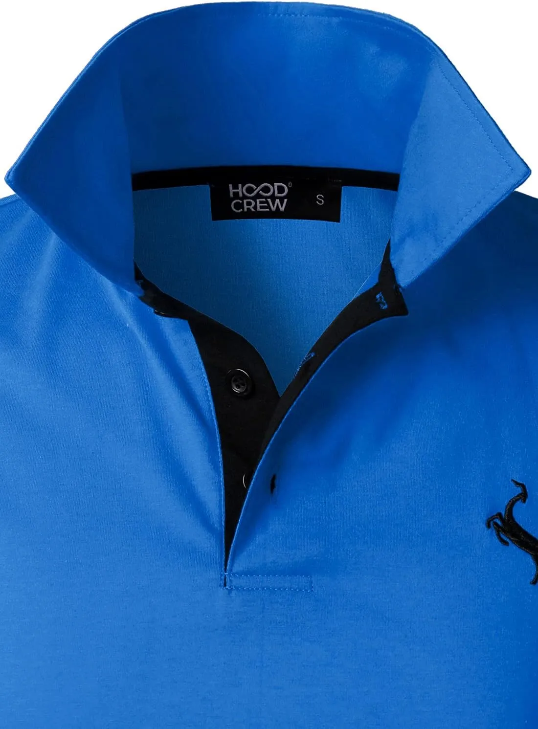 HOOD CREW Men’s Classic Polo Shirt Short Sleeve Shirts Lightweight Casual Tops
