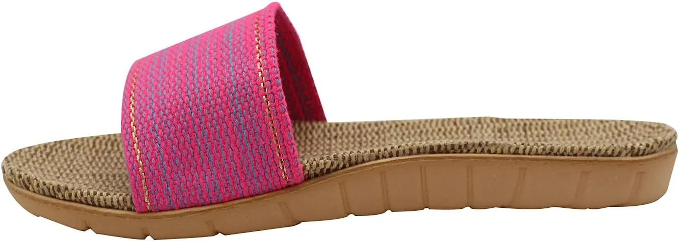Hwayslon Fashion Unisex Linen Summer Skidproof Indoor Slippers