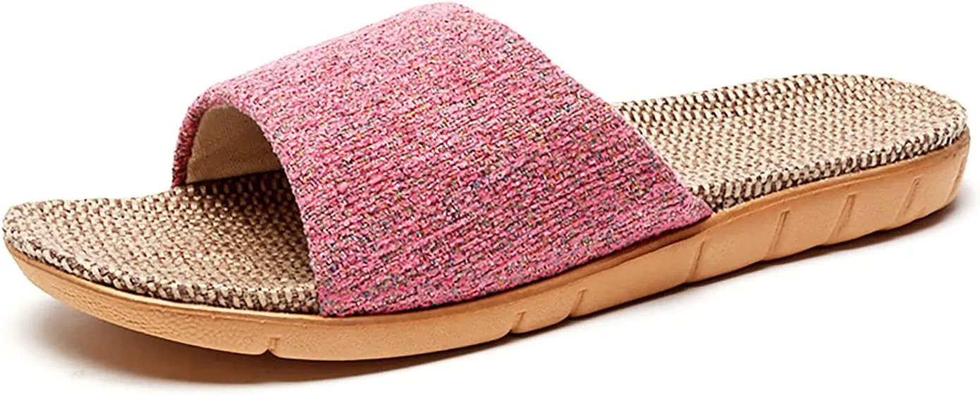 Hwayslon Fashion Unisex Linen Summer Skidproof Indoor Slippers
