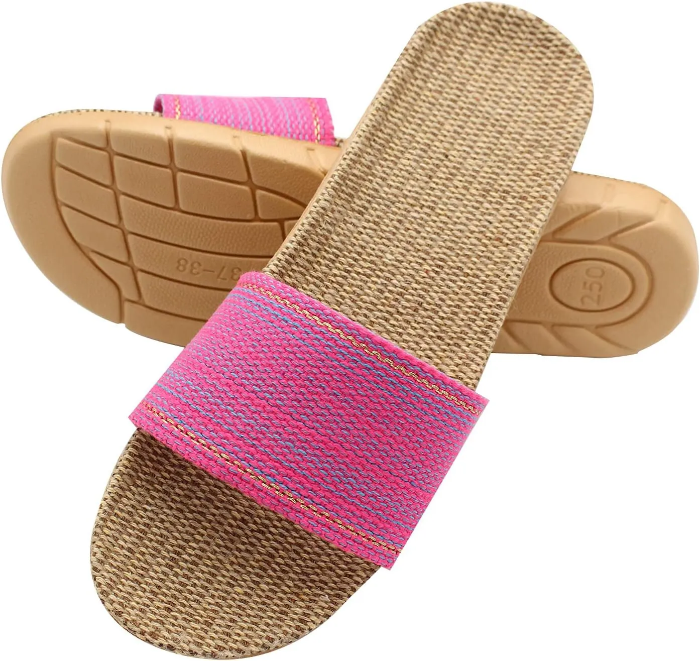 Hwayslon Fashion Unisex Linen Summer Skidproof Indoor Slippers