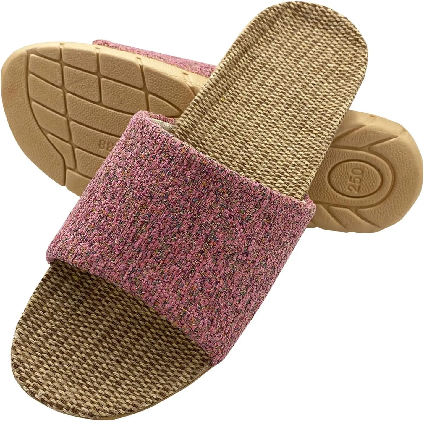 Hwayslon Fashion Unisex Linen Summer Skidproof Indoor Slippers