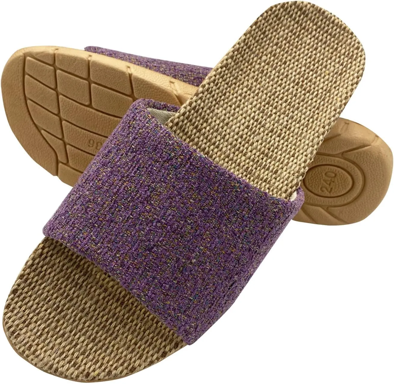 Hwayslon Fashion Unisex Linen Summer Skidproof Indoor Slippers