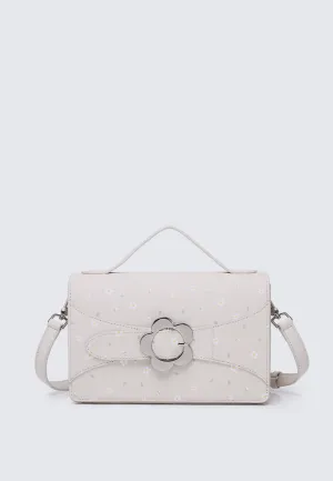I Feel Bloom Belted Top Handle Bag (Beige)