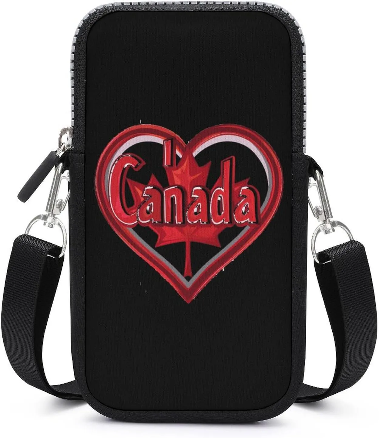 I Love Canada Crossbody Phone Bag Mini Shoulder Bag Cute Cell Phone Purse for Men Women