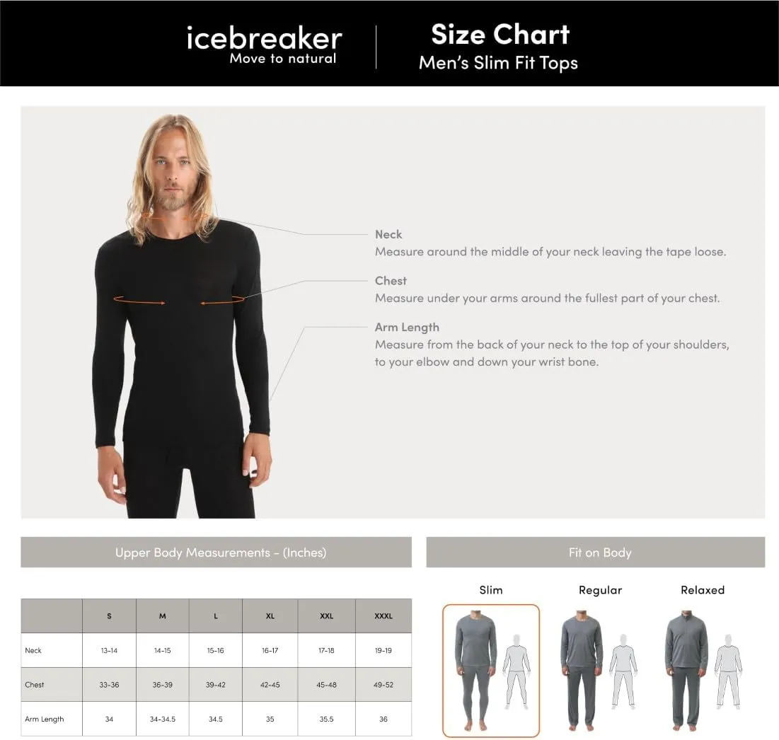 Icebreaker Merino Men's 200 Oasis Long Sleeve Crew Shirt