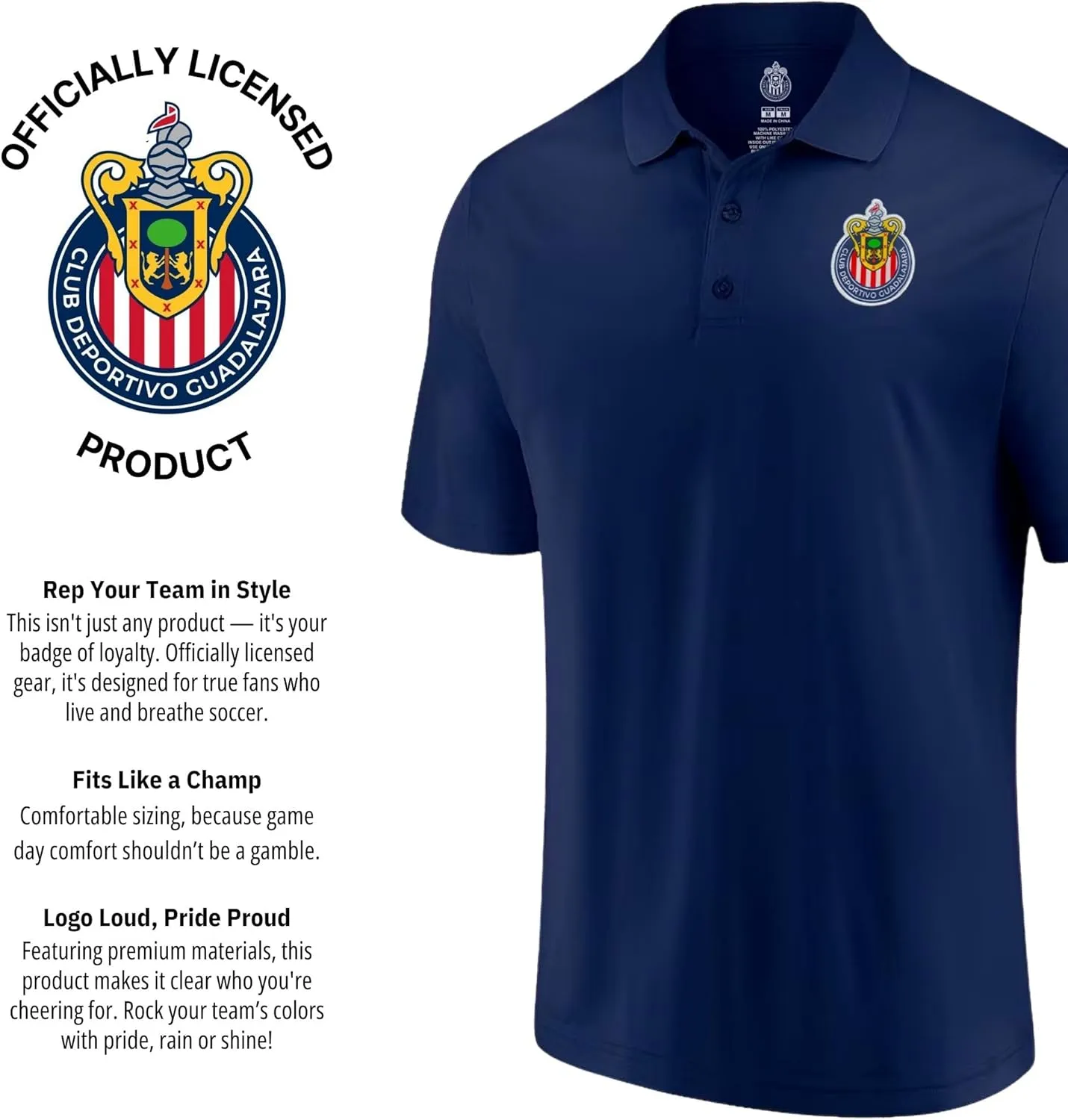 Icon Sports Officially Licensed Club America Unisex Adult Cotton Shirt - Club América Soccer Apparel