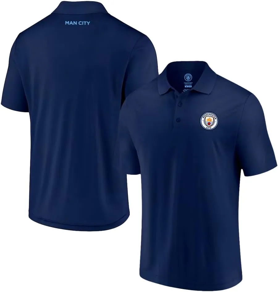 Icon Sports Officially Licensed Soccer Polo Shirt, Woven Patch Adult Unisex Collared Shirt