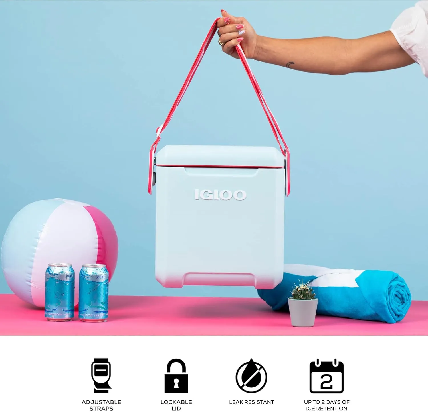 Igloo 11 Qt Tag Along Too Strapped Picnic Style Cooler