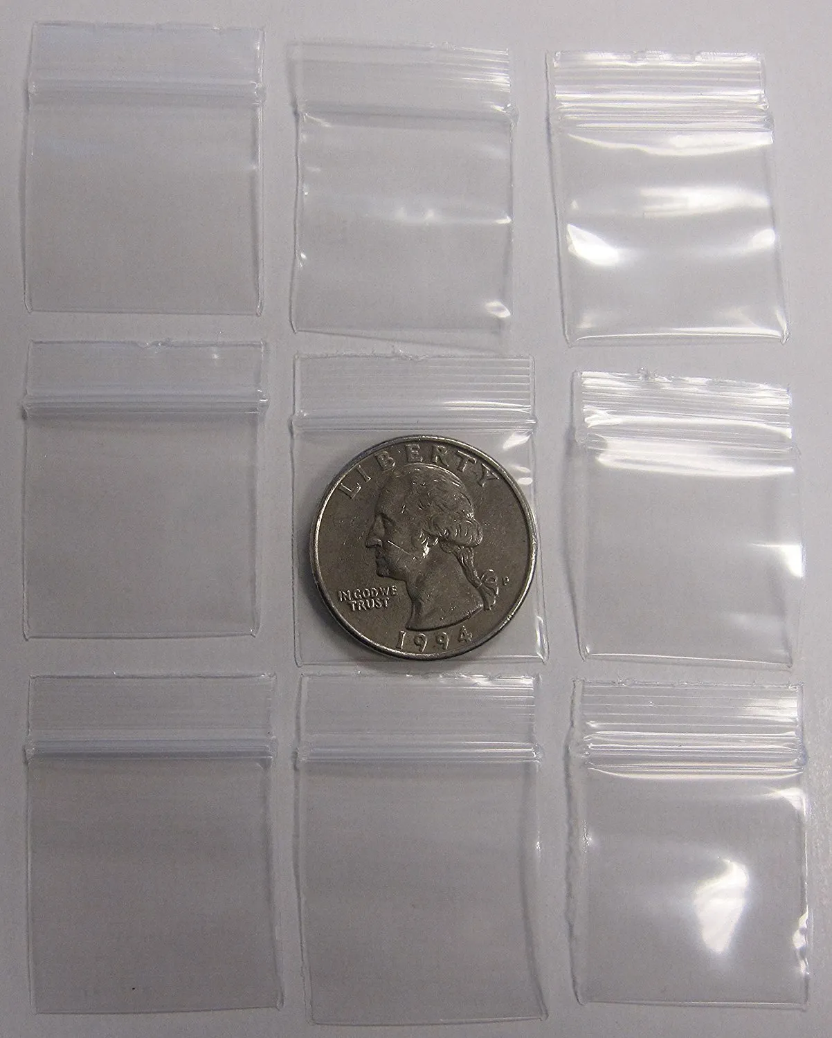 iMBAPrice 2000 - (1'' x 1'') Clear Reclosable Zipper Bags, Total 2000 Bags