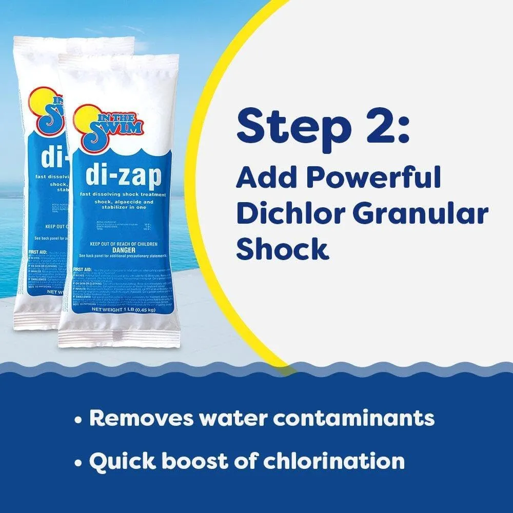 In The Swim Pool Deluxe Opening Chemical Start Up Kit - Above Ground and In-Ground Swimming Pools - Up to 15,000