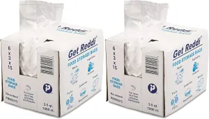 Inteplast 3.5 qt Capacity, 15" x 6" x 3" Gusset, Clear Rectangular Waste Bags (Case of 1000) (Packing, Storage)
