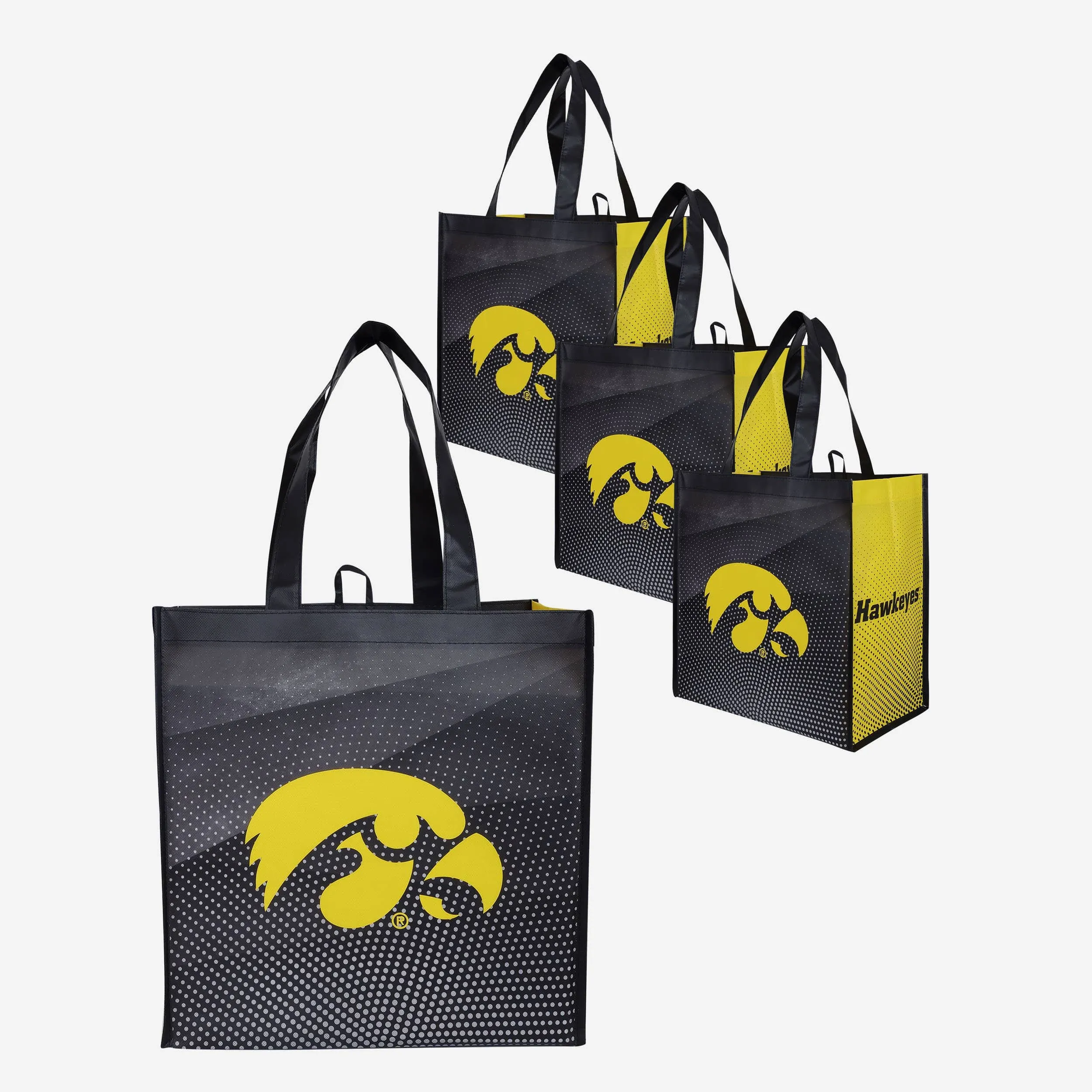 Iowa Hawkeyes 4 Pack Reusable Shopping Bag