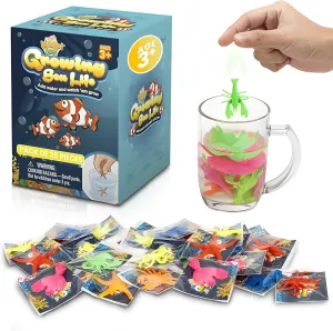 IPIDIPI TOYS Water Growing Sea Creature Toys for Kids – Fun Ocean-Themed Party Favors, Goodie Bag Stuffers, Classroom Prizes, Sensory Play Activities – Assorted Colors, Pack of 25