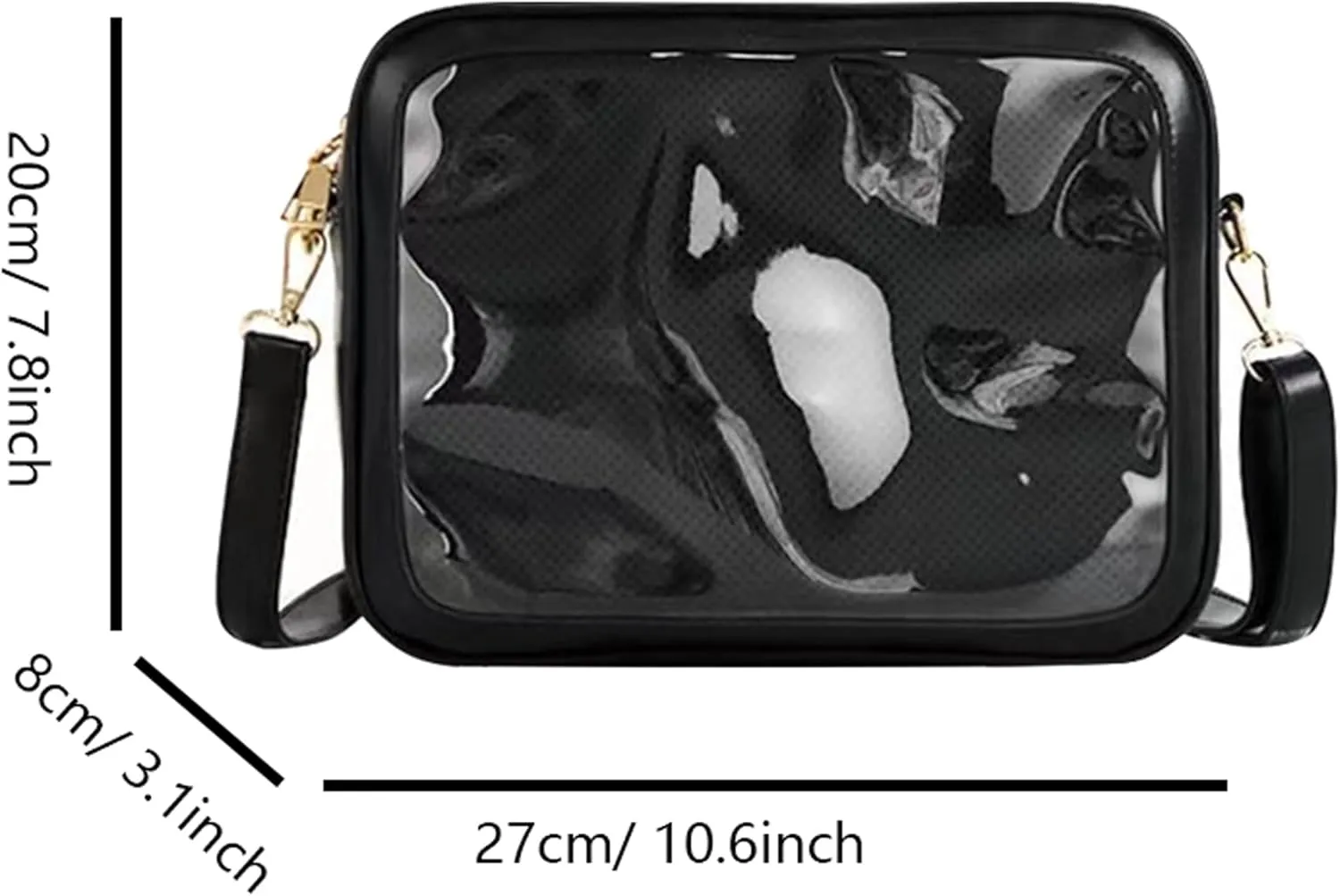 Ita Bag Crossbody Ita Purse Pin Display Bag with Insert Shoulder Crossbody Underarm Top-handle Handbag