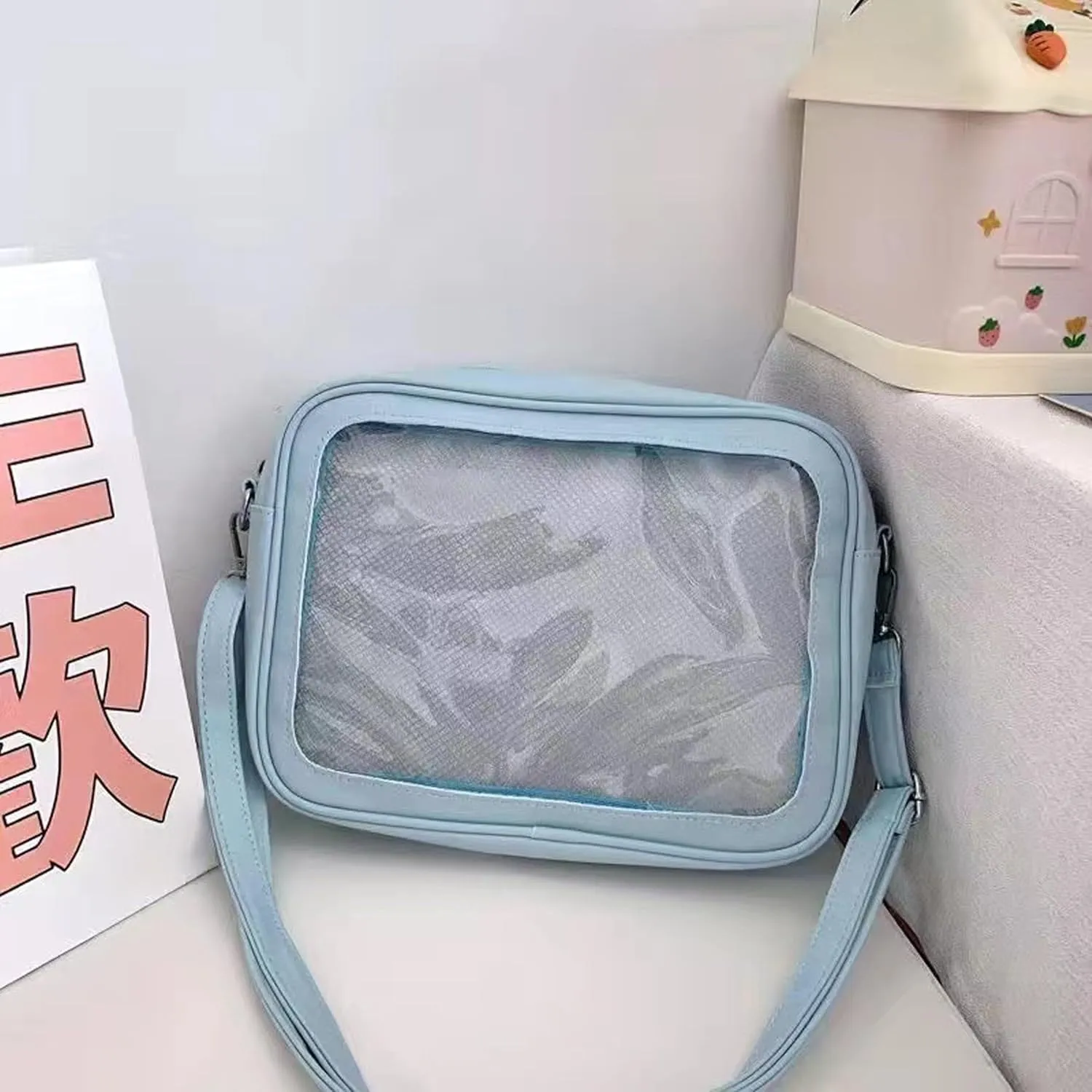 Ita Bag Crossbody Ita Purse Pin Display Bag with Insert Shoulder Crossbody Underarm Top-handle Handbag