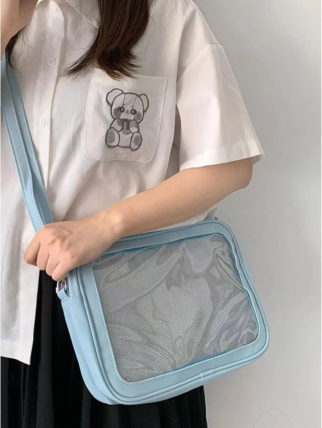 Ita Bag Crossbody Ita Purse Pin Display Bag with Insert Shoulder Crossbody Underarm Top-handle Handbag
