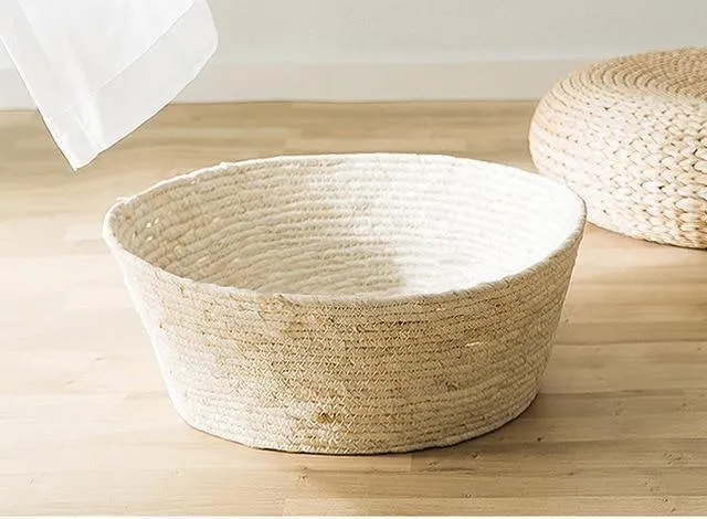Japanese Style Hand-Woven Rattan Bed