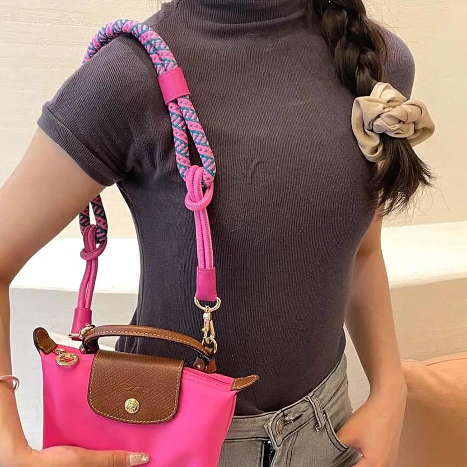 Jiesinlov Rope Purse Straps Replacement Crossbody Shoulder Strap for Mini Le PLIAGE