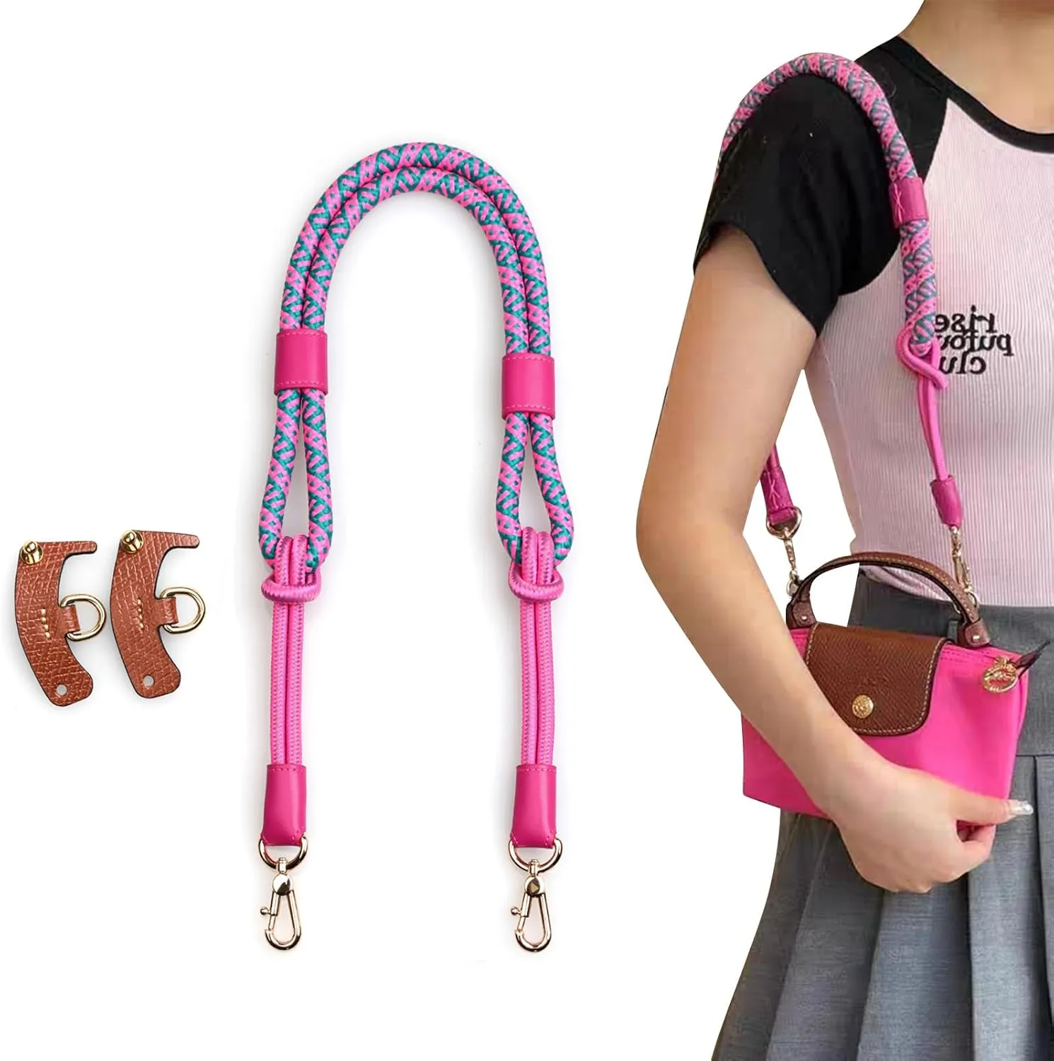 Jiesinlov Rope Purse Straps Replacement Crossbody Shoulder Strap for Mini Le PLIAGE