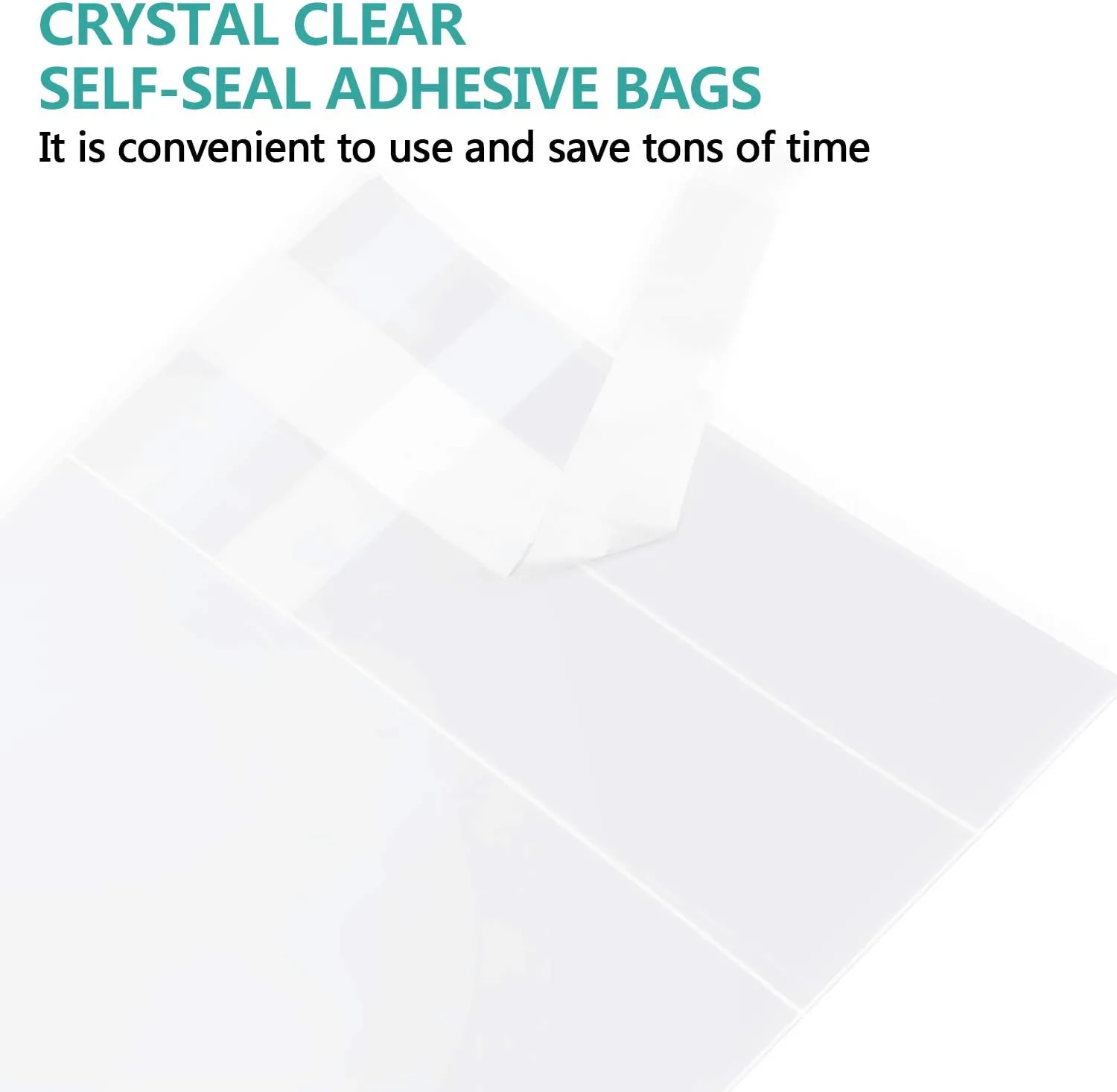 joybest 1000 Pack - 5 X 7 Inch Clear Resealable Cellophane Cello Bags, Plastic Cello Poly Bag for 5x7 Photos, Envelopes & A2 A4 A6 Cards