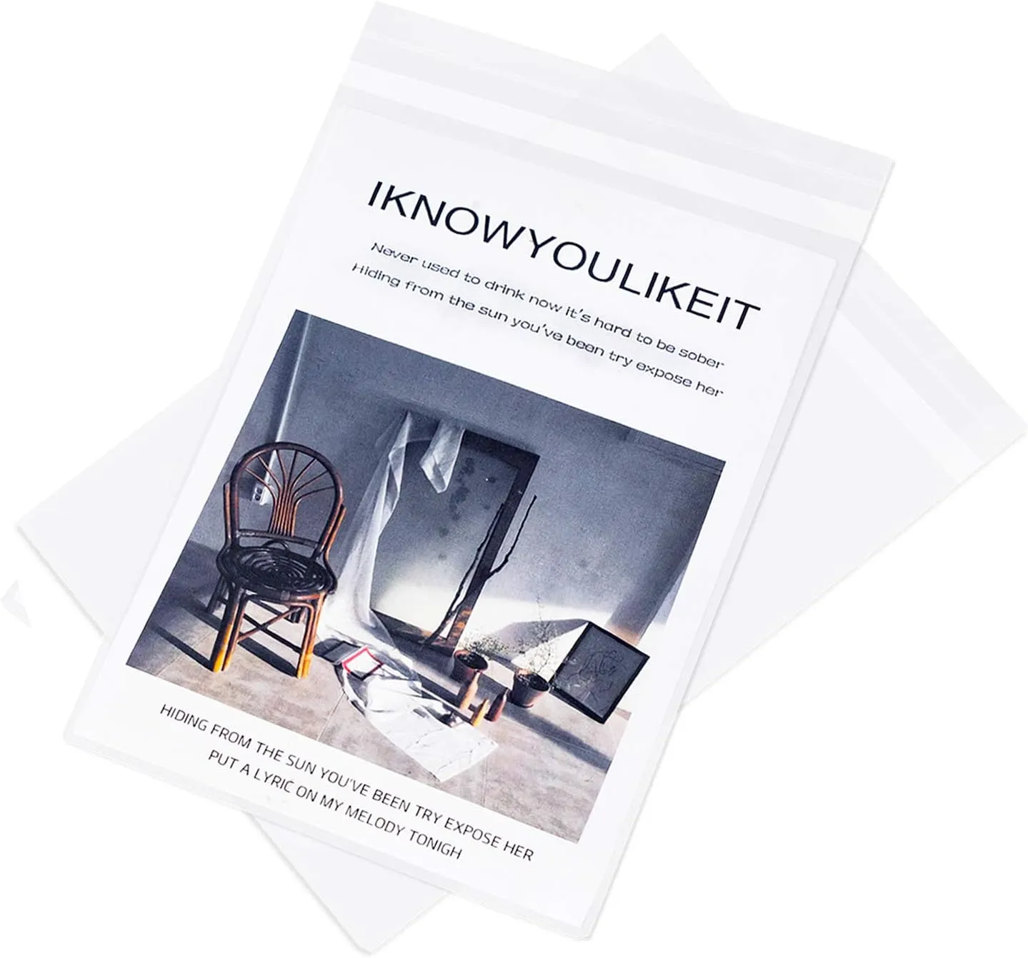 joybest 1000 Pack - 5 X 7 Inch Clear Resealable Cellophane Cello Bags, Plastic Cello Poly Bag for 5x7 Photos, Envelopes & A2 A4 A6 Cards