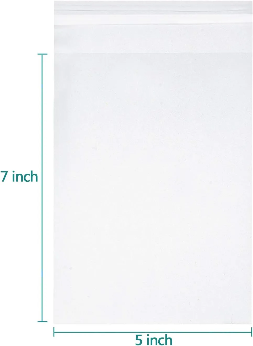 joybest 1000 Pack - 5 X 7 Inch Clear Resealable Cellophane Cello Bags, Plastic Cello Poly Bag for 5x7 Photos, Envelopes & A2 A4 A6 Cards