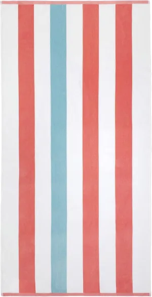 Kaufman - Soft Oversized | 35" x 70" Velour Tonal Striped Beach Towels | Absorbent, Quick-Drying | 100% Cotton Thick Beach Towels (COR-SEA)