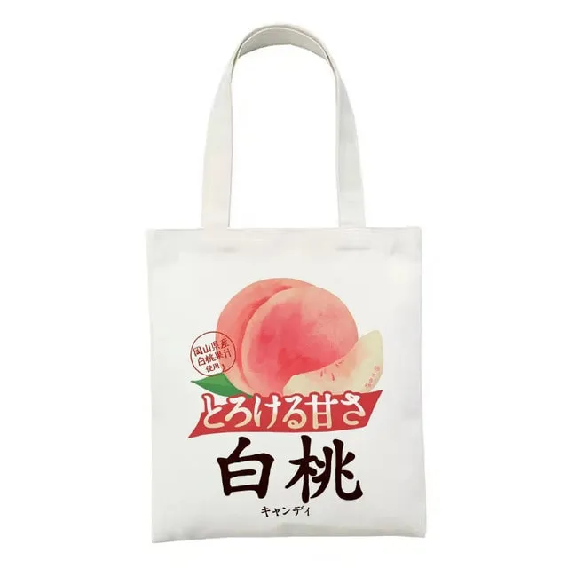 Kawaii Printed Canvas Shopping Bags